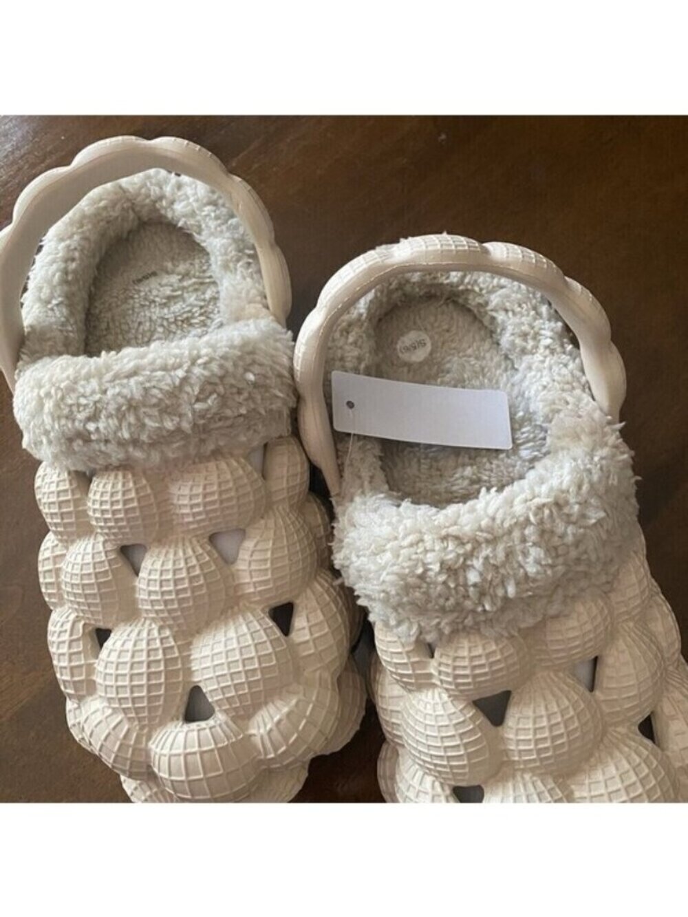 Américan Exchange Comfort Bubble Slide Slippers Chunky Slippers Warmsize 8 Khaki